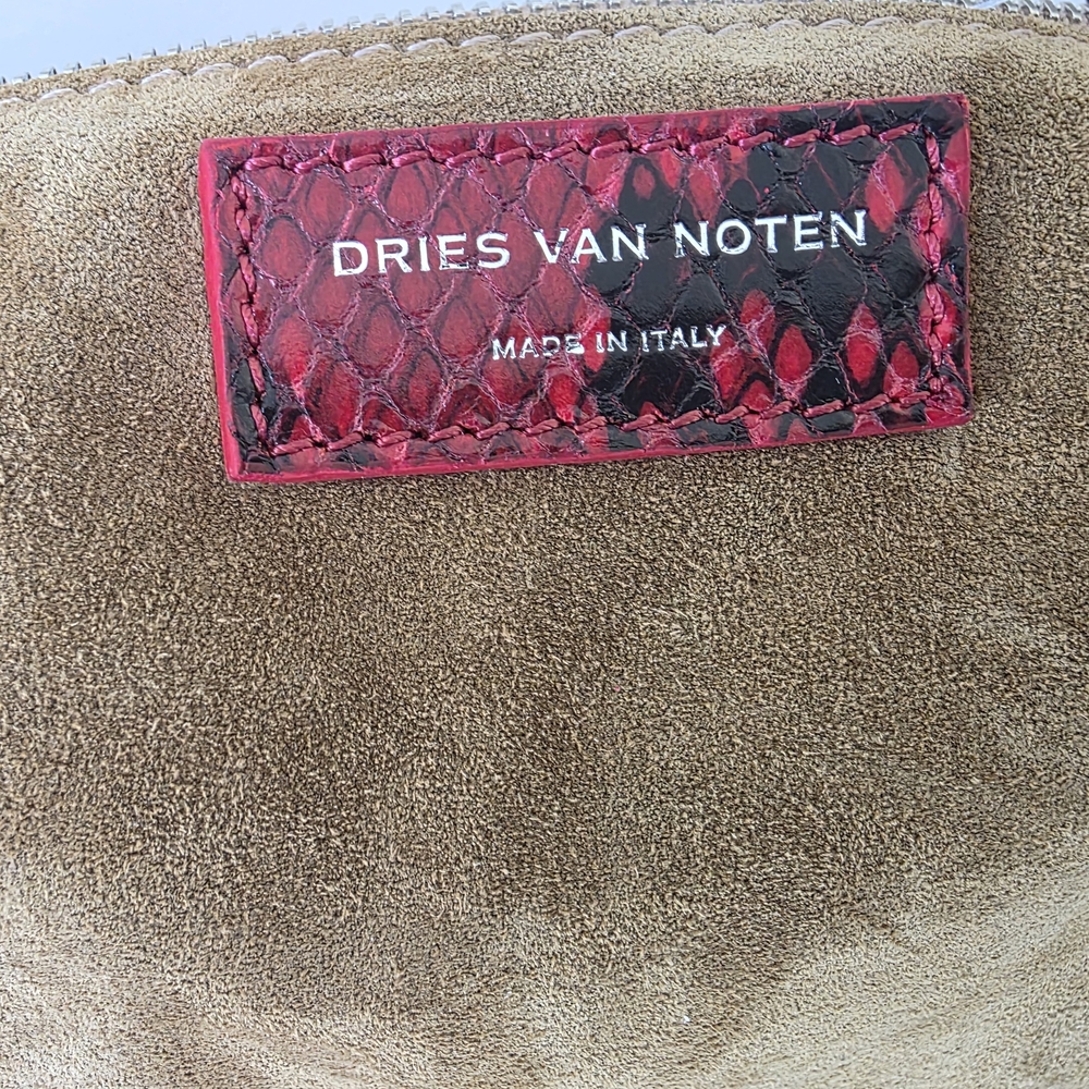 Dries Van Noten Vermilion Python Embossed Leather Hobo Bag- Runway Piece - Picture 10 of 15